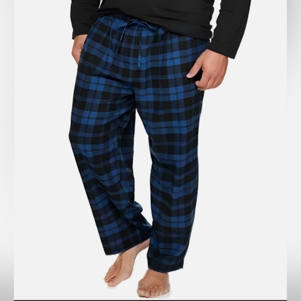 Men's Blue Plaid Sonoma Lounge Pants. 1XB.‎ NWT.